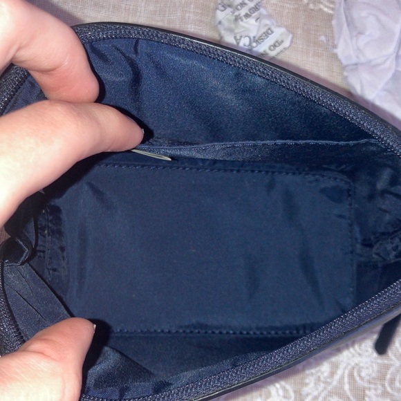 Kate Spade Navy and Gray Floral Cosmetic Bag - Picture 3 of 6